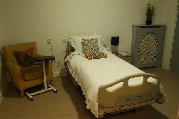 Spacious bedroom at Chestnut Rise Nursing Home private nursing home Rossington